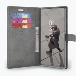 Samsung Galaxy Note 20 - Vintage Leather Wallet Phone Case -Union Store 2ndimageGrey 2 4cac8fff 7f98 4deb ad23 3cadf4f9806a