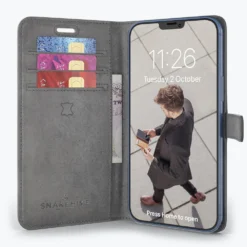 Apple IPhone 12 Pro - Vintage Leather Wallet Phone Case -Union Store 2ndimageGrey 5