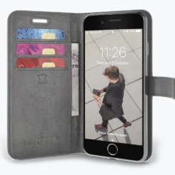 Apple IPhone SE (2020) / SE (2022) - Vintage Leather Wallet Phone Case -Union Store 2ndimageGrey f26f50d6 7e4a 42f3 9ef4 af6819f34f38