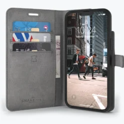 Apple IPhone 13 Mini - Vintage Leather Wallet Phone Case -Union Store 2ndimagegrey 3 25ff3957 f886 46ab a4e8 e028ede87aa3