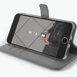 Apple IPhone SE (2020) / SE (2022) - Vintage Leather Wallet Phone Case -Union Store 3rdImageGrey a9647be6 d584 4a50 91f3 352293902f96