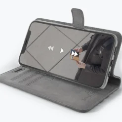 Apple IPhone 11 Pro Max - Vintage Leather Wallet Phone Case -Union Store 3rdImageGrey d65064ff 6123 4e04 bfe3 1ca0f793ff9b