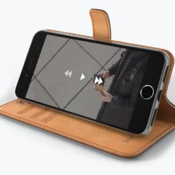 Apple IPhone SE (2020) / SE (2022) - Vintage Leather Wallet Phone Case -Union Store 3rdImageTan 429358c2 9cc7 47d6 a6c5 0dbf73e7e915