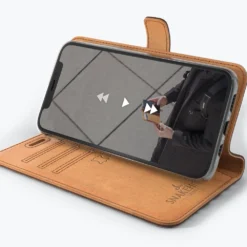 Apple IPhone 11 Pro Max - Vintage Leather Wallet Phone Case -Union Store 3rdImageTan b56513f7 8ff4 47a7 9108 98e204a39179