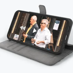 Apple IPhone 13 Mini - Vintage Leather Wallet Phone Case -Union Store 3rdImagegrey 4 fbb4b66c 5ee2 4d22 a08e 2ab81f35e8de