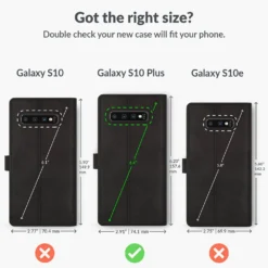 Samsung Galaxy S10 Plus - Vintage Leather Wallet Phone Case -Union Store Black 98