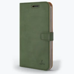 Apple IPhone 12 - Vintage Leather Wallet Phone Case -Union Store BottleGreen 59