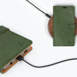 Samsung Galaxy S10 Plus - Vintage Leather Wallet Phone Case -Union Store BottleGreen 73