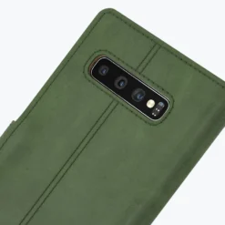 Samsung Galaxy S10 Plus - Vintage Leather Wallet Phone Case -Union Store BottleGreen 74