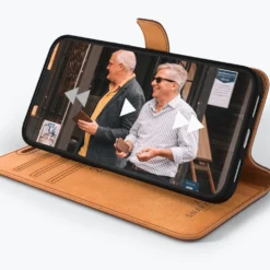 Apple IPhone 14 - Vintage Leather Wallet Phone Case 28 Apple IPhone 14 - Vintage Leather Wallet Phone Case -Union Store Chestnut 2022 09 02T150349.551