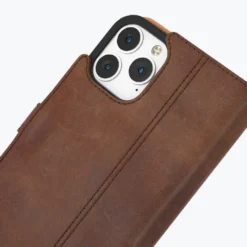 Apple IPhone 13 Pro - Vintage Leather Wallet Phone Case -Union Store ChestnutBrown 9