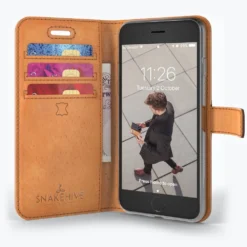 Apple IPhone 8 - Vintage Leather Wallet Phone Case -Union Store Chestnut 1