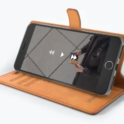 Apple IPhone 8 Plus - Vintage Leather Wallet Phone Case -Union Store Chestnut 11