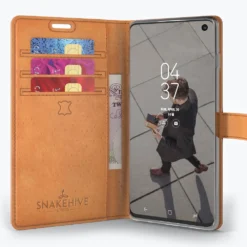 Samsung Galaxy S10 Plus - Vintage Leather Wallet Phone Case -Union Store Chestnut 62