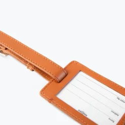 Leather Luggage Tag - The Essential Collection -Union Store CopyofSuitcaseTags Metro Orange4