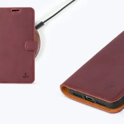 Google Pixel 8 - Vintage Leather Wallet Phone Case -Union Store GooglePixel8 Vintage Plum2