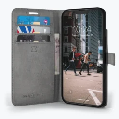 Apple IPhone 14 - Vintage Leather Wallet Phone Case 27 Apple IPhone 14 - Vintage Leather Wallet Phone Case -Union Store Grey 2022 09 02T150331.611