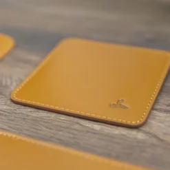 Metro Leather Coaster (x1) -Union Store LeatherCoasterLifestyleShot1