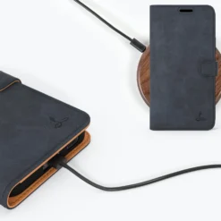 Samsung Galaxy S22 Plus - Vintage Leather Wallet Phone Case -Union Store Navy 2022 02 07T161325.862