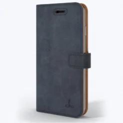 Apple IPhone 8 - Vintage Leather Wallet Phone Case -Union Store Navy 1