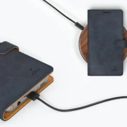 Samsung Galaxy S9 - Vintage Leather Wallet Phone Case -Union Store Navy 100