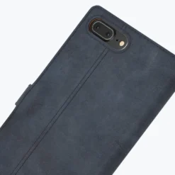 Apple IPhone 8 Plus - Vintage Leather Wallet Phone Case -Union Store Navy 18
