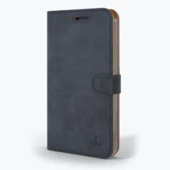 Apple IPhone 12 Mini - Vintage Leather Wallet Phone Case -Union Store Navy 78