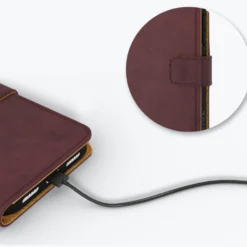 Apple IPhone 14 Pro - Vintage Leather Wallet Phone Case -Union Store Plum 2022 09 02T141503.870