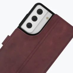 Samsung Galaxy S21 FE - Vintage Leather Wallet Phone Case -Union Store Plum 63 1