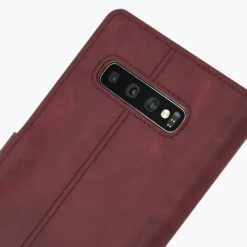 Samsung Galaxy S10 Plus - Vintage Leather Wallet Phone Case -Union Store Plum 97