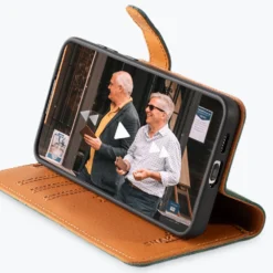 Samsung Galaxy S24 - Vintage Leather Wallet Phone Case -Union Store SamsungGalaxyS24Plus VintageWallet BottleGreen2