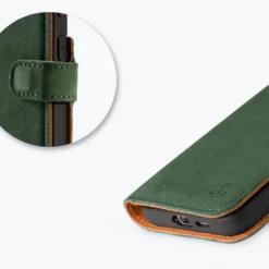 Samsung Galaxy S25 - Vintage Leather Wallet Phone Case -Union Store SamsungGalaxyS24Plus VintageWallet BottleGreen3 1