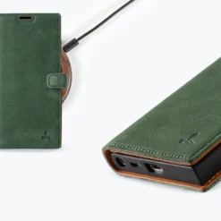 Samsung Galaxy S24 Ultra - Vintage Leather Wallet Phone Case -Union Store SamsungS24Ultra VintageWallet BottleGreen4