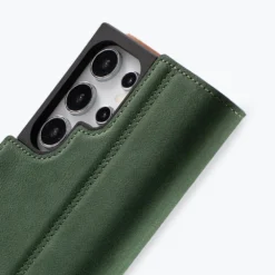 Samsung Galaxy S24 Ultra - Vintage Leather Wallet Phone Case -Union Store SamsungS24Ultra VintageWallet BottleGreen6