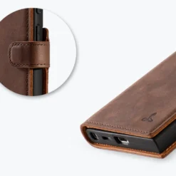 Samsung Galaxy S24 Ultra - Vintage Leather Wallet Phone Case -Union Store SamsungS24Ultra VintageWallet Chestnut3
