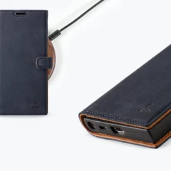 Samsung Galaxy S24 Ultra - Vintage Leather Wallet Phone Case -Union Store SamsungS24Ultra VintageWallet Navy4