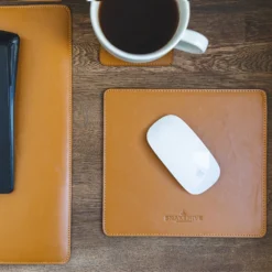 Metro Leather Mouse Mat / Mouse Pad -Union Store SnakehiveLeatherMousePadLifestyle5