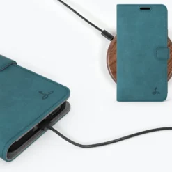 Samsung Galaxy S22 - Vintage Leather Wallet Phone Case -Union Store Teal 2022 02 07T154636.903