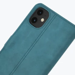 Apple IPhone 12 Mini - Vintage Leather Wallet Phone Case -Union Store Teal 41