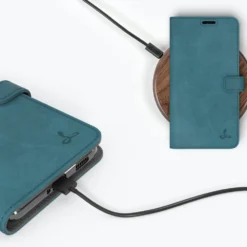 Samsung Galaxy S21 Plus - Vintage Leather Wallet Phone Case -Union Store Teal 7