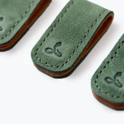 Vintage Leather Small Cable Ties (Pack Of 3) -Union Store VintageCableTies BottleGreen2